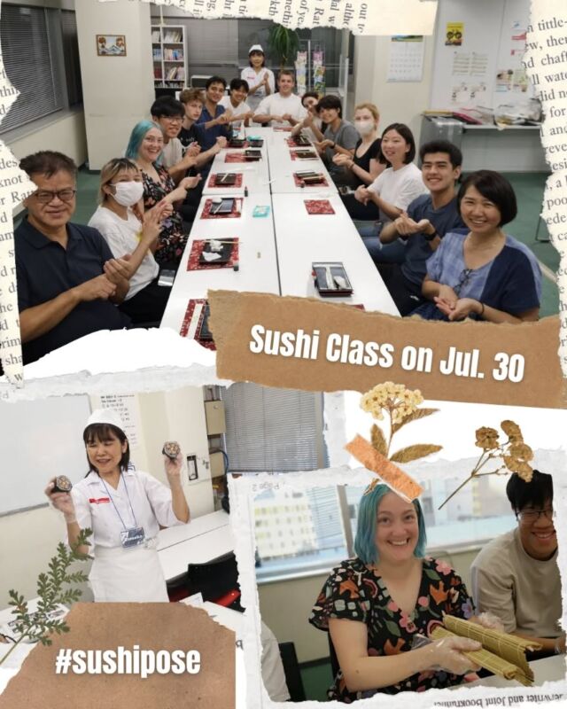 < Sushi Making Class on Jul. 30>
Sushi Making Class at a Japanese Language
It was so much fun!

https://www.tokyo-sushi-making-tour.com

#sushipose #sushimaking #sushi #tokyotrip #sushiclass #cookingclasstokyo #thingstodointokyo #tokyosushi #寿司体験 #国際交流 #日本文化体験 #文化体験 #外国人と繋がりたい #寿司教室