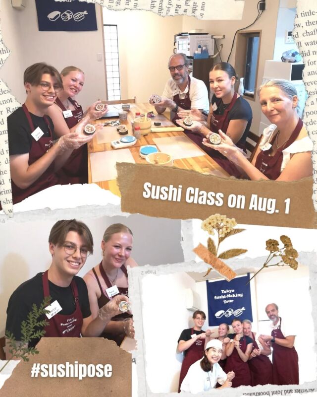 < Sushi Making Class on Aug. 1>

Sushi Making Class for lovely guests from Netherland.

What they made looked so beautiful.

It was a blast!

https://www.tokyo-sushi-making-tour.com

#sushipose #sushimaking #sushi #tokyotrip #sushiclass #cookingclasstokyo #thingstodointokyo #tokyosushi #寿司体験 #国際交流 #日本文化体験 #文化体験 #外国人と繋がりたい #寿司教室