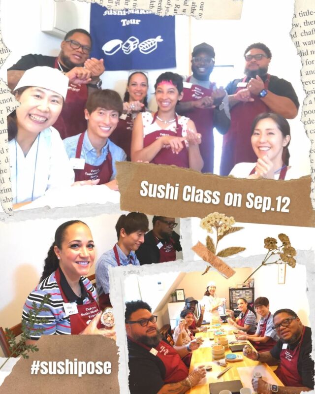 < Sushi Making Class on Sep. 12>

Sushi Making Class for lovely guests from America.

What they made looked so beautiful.

It was a blast!

https://www.tokyo-sushi-making-tour.com

#sushipose #sushimaking #sushi #tokyotrip #sushiclass #cookingclasstokyo #thingstodointokyo #tokyosushi #寿司体験 #国際交流 #日本文化体験 #文化体験 #外国人と繋がりたい #寿司教室